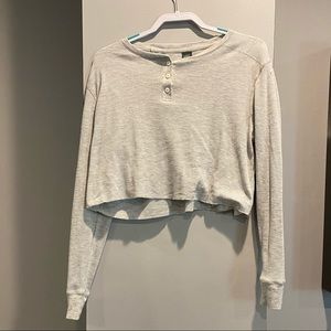 Wild fable waffle crop top